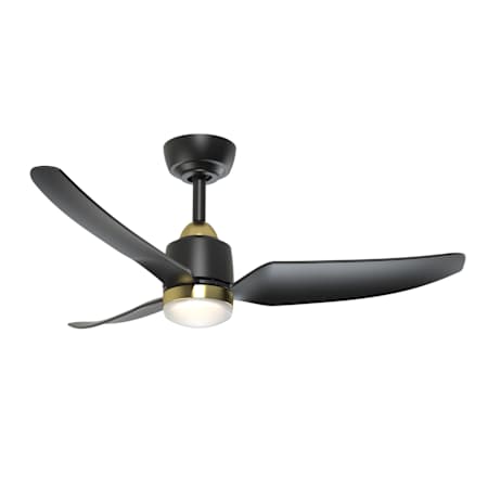 Kuzco Lighting Hugo 42" 5-CCT LED 3-Blade Indoor Smart Ceiling Fan Brushed Gold / Matte Black