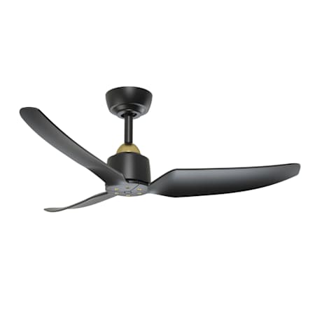 Kuzco Lighting Hugo 42" 3 Blade Indoor / Outdoor Smart Ceiling Fan Brushed Gold / Matte Black