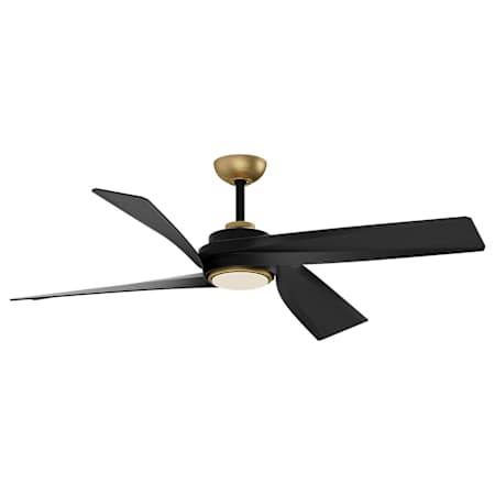 Kuzco Lighting Horizon 56" 3 Blade Indoor LED Ceiling Fan Brushed Gold