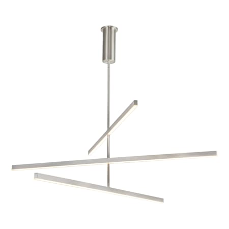 Kuzco Lighting Vega 56" Wide LED Abstract Chandelier Brushed Nickel