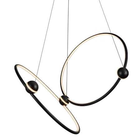 Kuzco Lighting Isho 37" Wide LED Abstract Chandelier Black