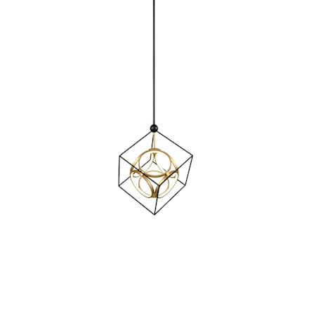 Kuzco Lighting Monza 24" Wide LED Abstract Pendant Black / Antique Brass