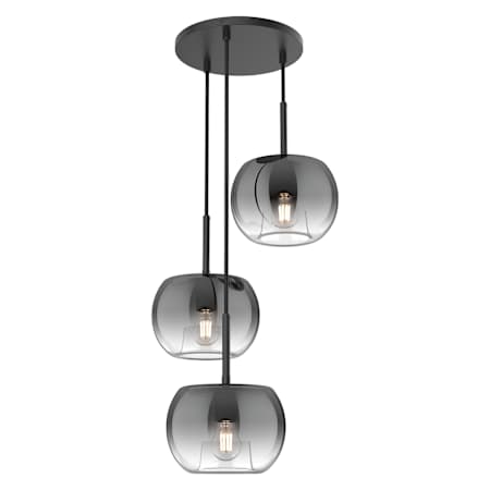 Kuzco Lighting Samar 3 Light Multi Light Pendant Black / Smoked
