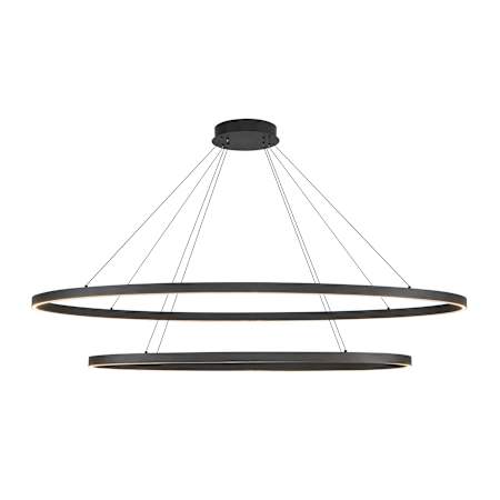 Kuzco Lighting Ovale 53" Wide Ring Chandelier Black