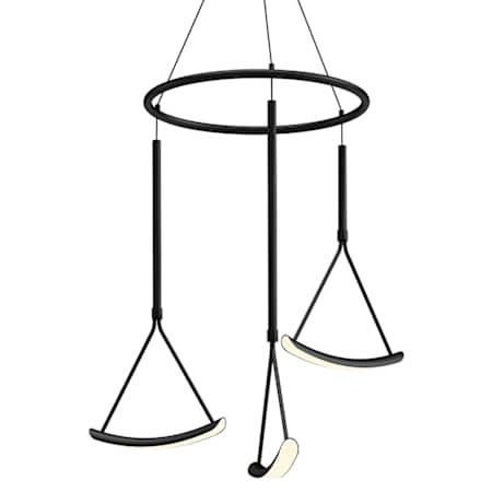 Kuzco Lighting Mobil 26" Wide LED Abstract Multi Light Pendant Black