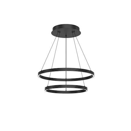 Kuzco Lighting Cerchio 24" Wide LED Ring Chandelier Black