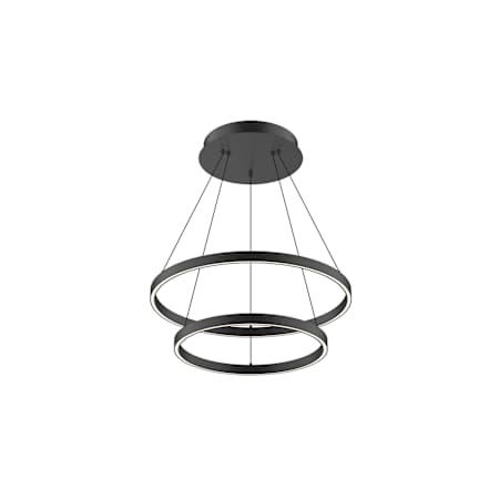 Kuzco Lighting Cerchio 24" Wide LED Ring Chandelier Black
