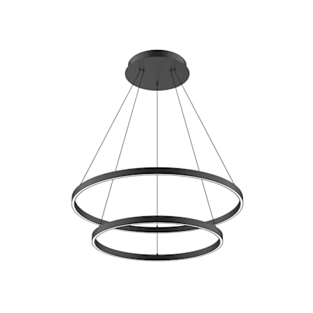 Kuzco Lighting Cerchio 32" Wide LED Ring Chandelier Black