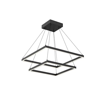 Kuzco Lighting Piazza 24" Wide LED Square Chandelier Black