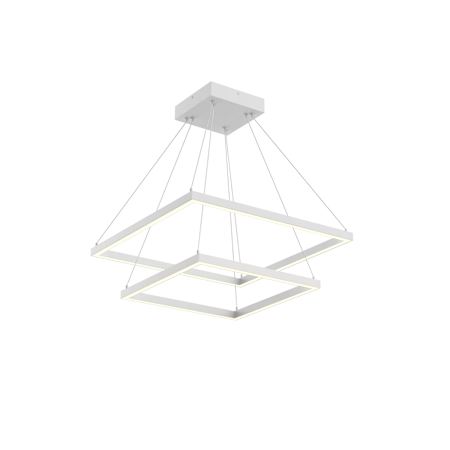 Kuzco Lighting Piazza 24" Wide 2-Tier LED Square Chandelier White