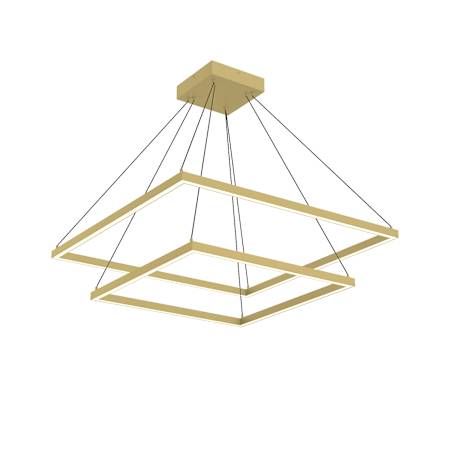 Kuzco Lighting Piazza 32" Wide 2-Tier LED Square Chandelier Brushed Gold