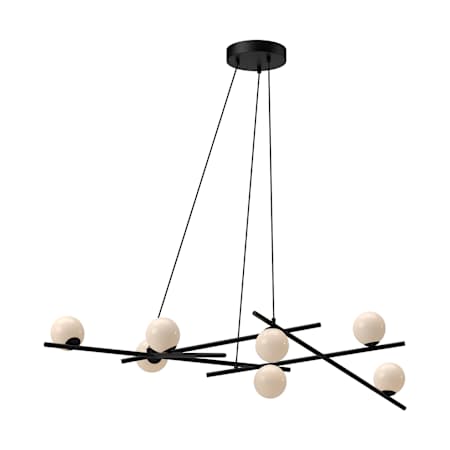 Kuzco Lighting Amara 54" Wide 3000K LED Chandelier Black / Glossy Opal