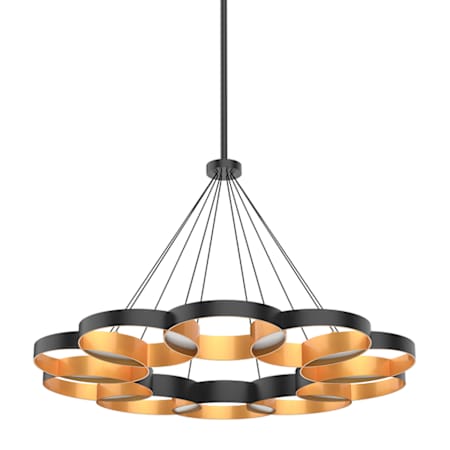 Kuzco Lighting Maestro 32" Wide LED Abstract Chandelier Black / Gold