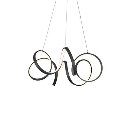 Kuzco Lighting Synergy 9-3/4" Tall LED Abstract Chandelier Black