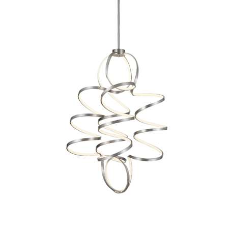 Kuzco Lighting Synergy 32" Wide LED Abstract Chandelier Antique Silver