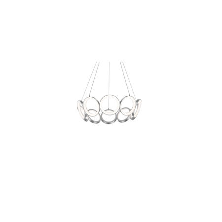 Kuzco Lighting Oros 10 Light 29" Wide LED Abstract Ring Chandelier Antique Silver