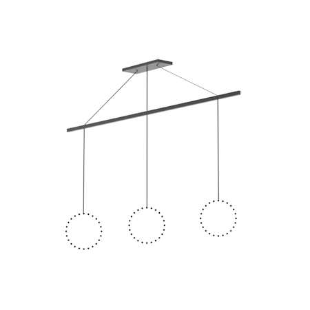 Kuzco Lighting Marquee 3 Light Linear Pendant Canopy System Black