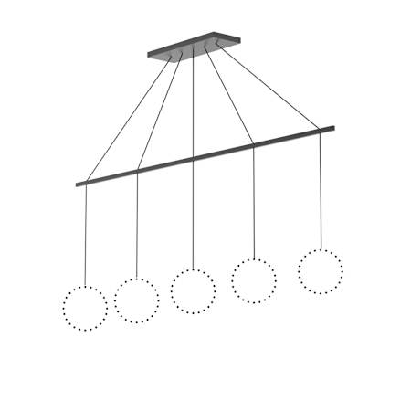 Kuzco Lighting Marquee 5 Light Linear Pendant Canopy System Black
