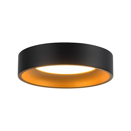 Kuzco Lighting Nix 5" Wide LED Flush Mount Drum Ceiling Fixture Black / Gold
