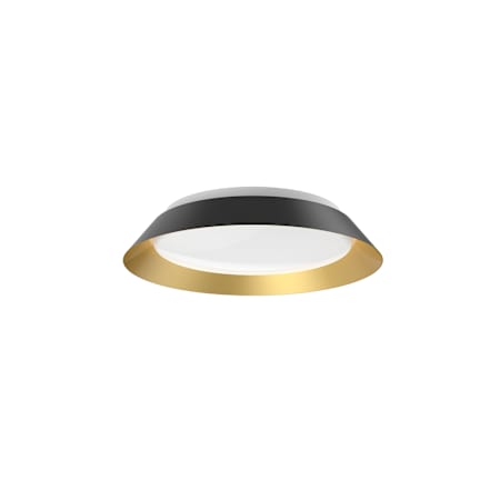Kuzco Lighting Jasper 15" Wide LED Flush Mount Ceiling Fixture Black / Gold