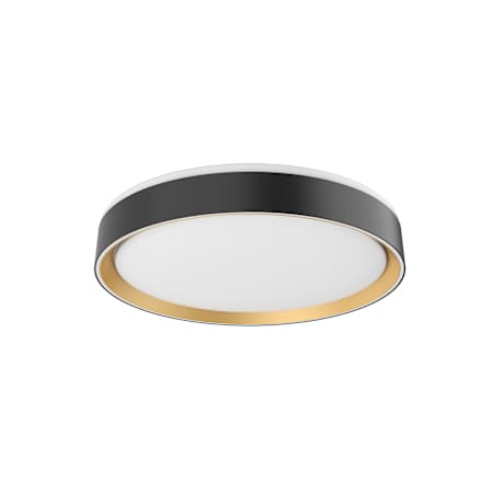 Kuzco Lighting Essex 16" Wide Selectable Color Temperature LED Flush Mount Drum Ceiling Light Black / Gold