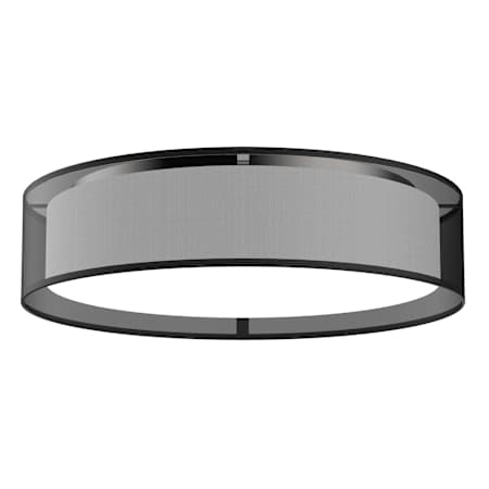 Kuzco Lighting Dalton 20" Wide LED Flush Mount Drum Ceiling Fixture Black Organza