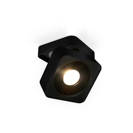 Kuzco Lighting Solo 6" Wide LED Semi-flush Square Ceiling Fixture Black