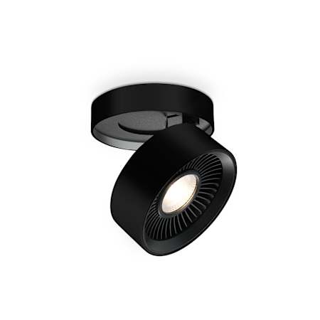 Kuzco Lighting Solo 5" Wide LED Semi-flush Drum Ceiling Fixture Black