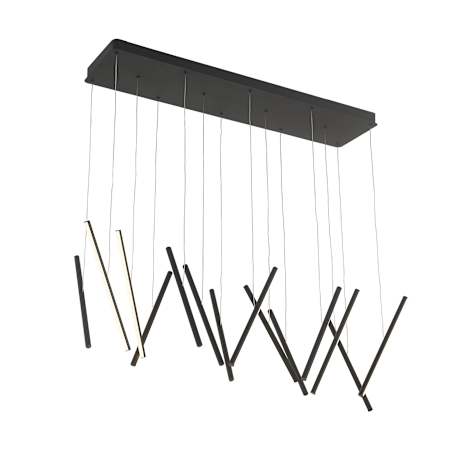 Kuzco Lighting Chute 14 Light 39" Wide LED Abstract Linear Pendant Black