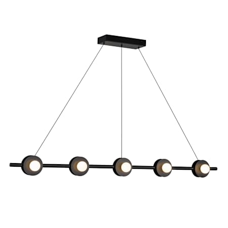 Kuzco Lighting Elixir 48" Wide LED Linear Chandelier with Opal Glass Shades Black