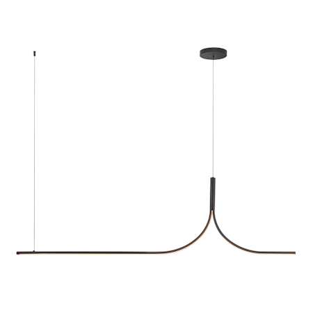 Kuzco Lighting Thread 59" Wide LED Abstract Linear Chandelier - Remote Driver Black