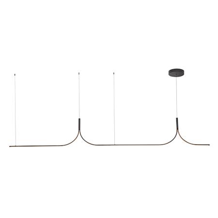 Kuzco Lighting Thread 118" Wide LED Linear Chandelier Black