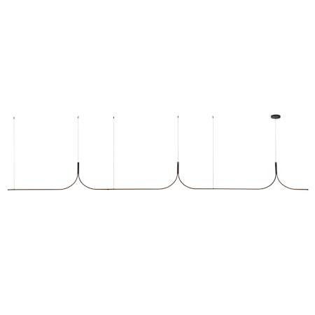 Kuzco Lighting Thread 177" Wide LED Abstract Linear Chandelier - Remote Driver Black