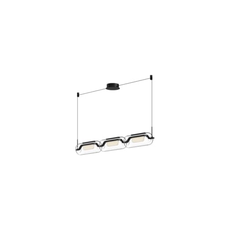 Kuzco Lighting Hilo 43" Wide LED Suspension Linear Pendant Black