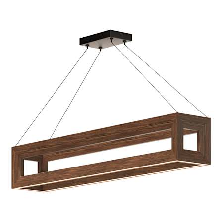 Kuzco Lighting Morina 42" Wide LED Linear Chandelier Walnut