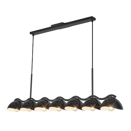 Kuzco Lighting Atlas 7 Light 42" Wide Abstract Linear Chandelier Black