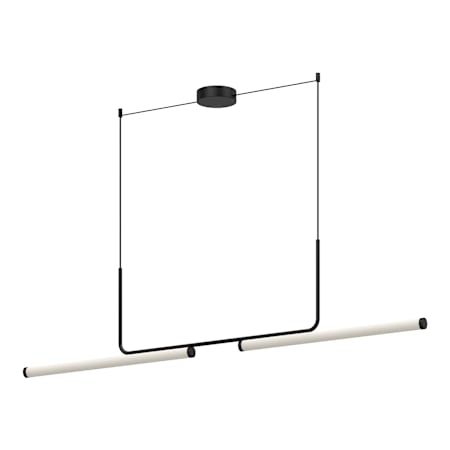 Kuzco Lighting Vesper 73" Wide LED Suspension Linear Pendant Black