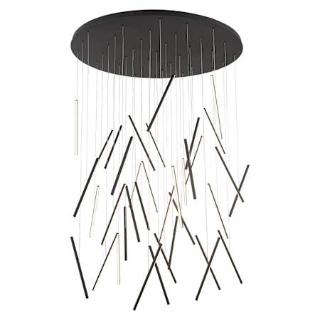 Kuzco Lighting Chute 50" Wide 3000K LED Abstract Multi Light Pendant Black