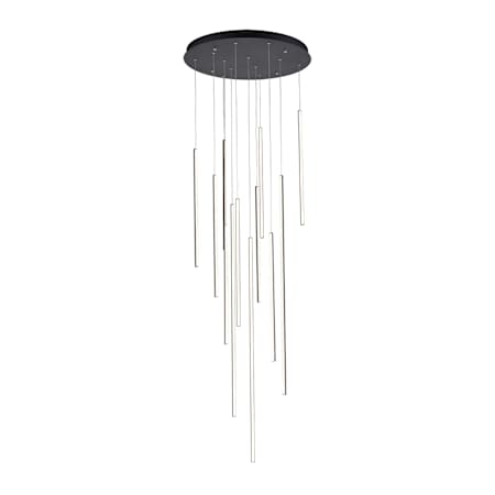Kuzco Lighting Chute 24" Wide LED Abstract Multi Light Pendant Black