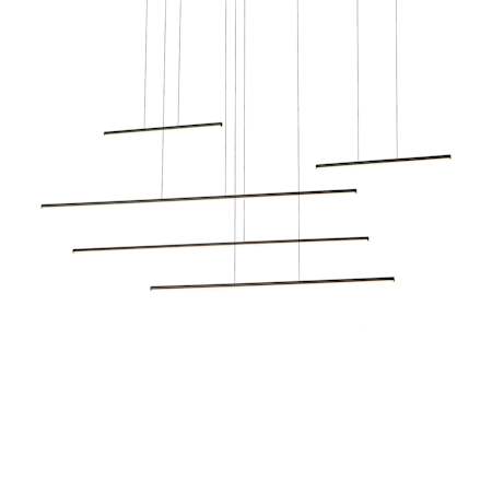 Kuzco Lighting Chute Motion 5 Light 14" Wide LED Abstract Chandelier Black
