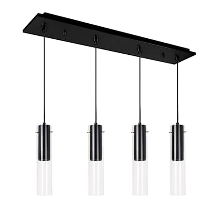 Kuzco Lighting Lena 25" Wide Linear Chandelier Black