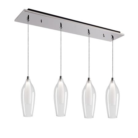 Kuzco Lighting Victoria 25" Wide Linear Chandelier Chrome