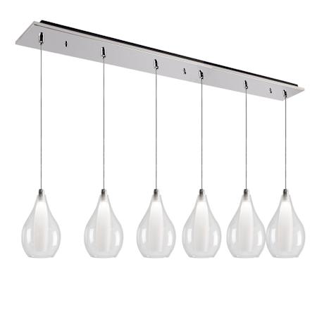 Kuzco Lighting Victoria 42" Wide Linear Chandelier Chrome