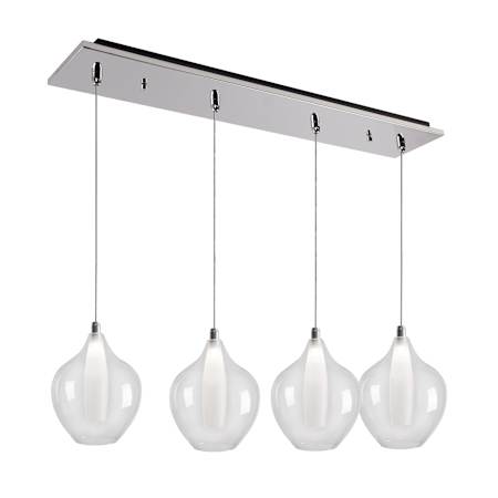 Kuzco Lighting Victoria 29" Wide Linear Chandelier Chrome