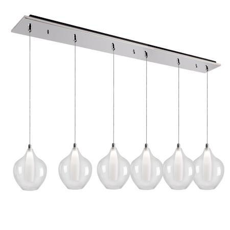 Kuzco Lighting Victoria 43" Wide Linear Chandelier Chrome