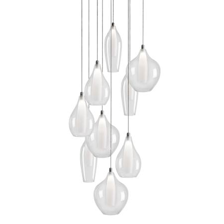Kuzco Lighting Victoria 8 Light 19" Wide LED Suspension Multi Light Pendant Chrome