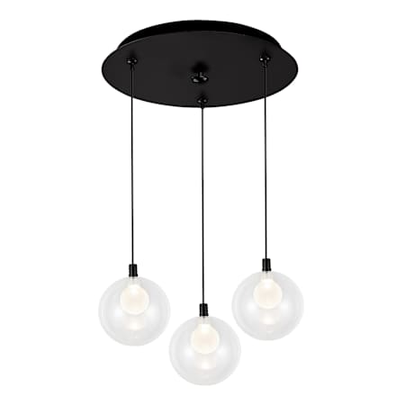 Kuzco Lighting Bolla 12" Wide Globe Chandelier Black