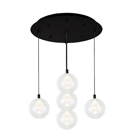 Kuzco Lighting Bolla 16" Wide Globe Chandelier Black