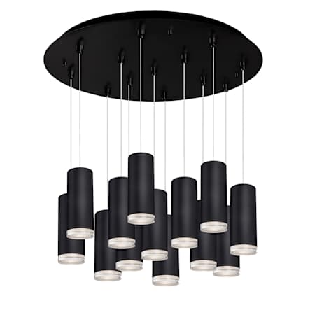 Kuzco Lighting Cameo 24" Wide Lantern Chandelier Black
