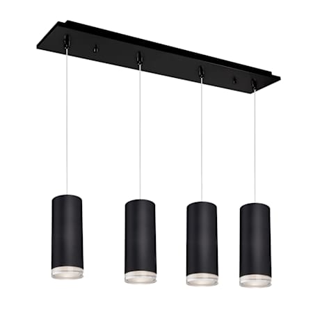 Kuzco Lighting Cameo 25" Wide Linear Chandelier Black